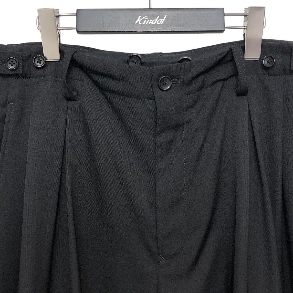 Yohji Yamamoto Yohji Yamamoto 23AW Army Gabazinte Bad Tail Pants HJ-P36-100 Size US 35 - 3 Thumbnail