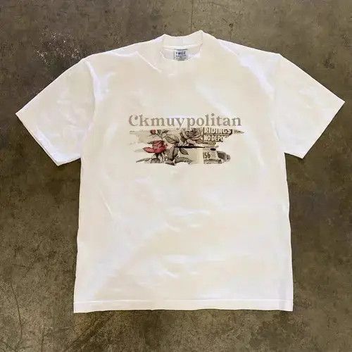 VIBE Kiuchi x Mita Rose pattern casual washed vintage t-shirt Size US M / EU 48-50 / 2 - 8 Thumbnail
