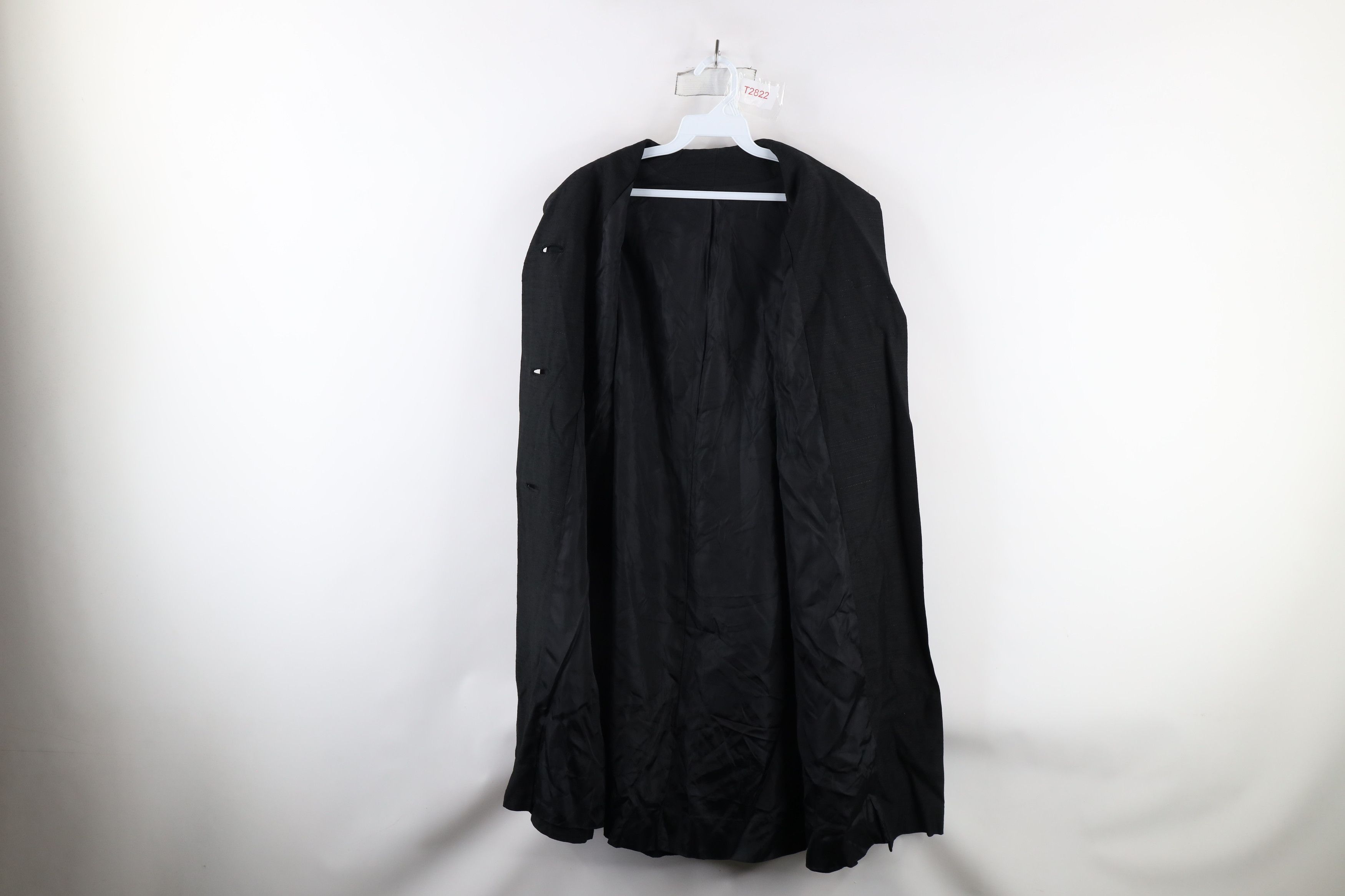 Vintage Vintage 50s 60s Rockabilly Rayon Big Button Trench Coat USA Size L / US 10 / IT 46 - 9 Thumbnail