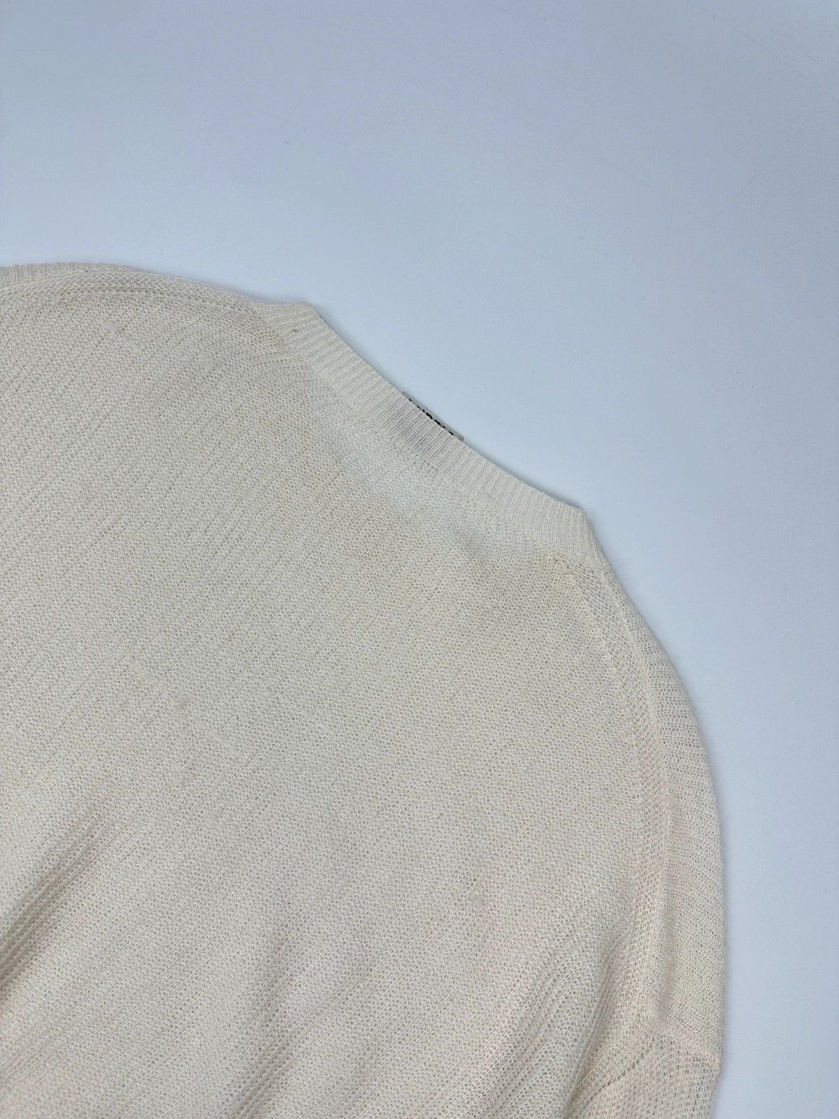 Acne Studios Acne Studio SS2017 Destroy Holes Knit Beige & White Sweater Size US S / EU 44-46 / 1 - 12 Thumbnail