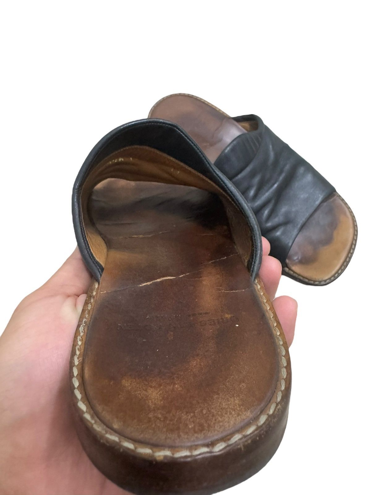 Designer × Dries Van Noten × Leather FLAT DRIES VAN NOTEN LEATHER SLIDE Size US 7.5 / EU 40-41 - 3 Thumbnail