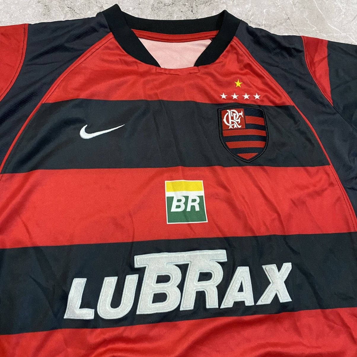 Nike PETROBRAS ! VINTAGE NIKE FLAMENGO TEE SOCCER JERSEY 90s Size US L / EU 52-54 / 3 - 3 Thumbnail