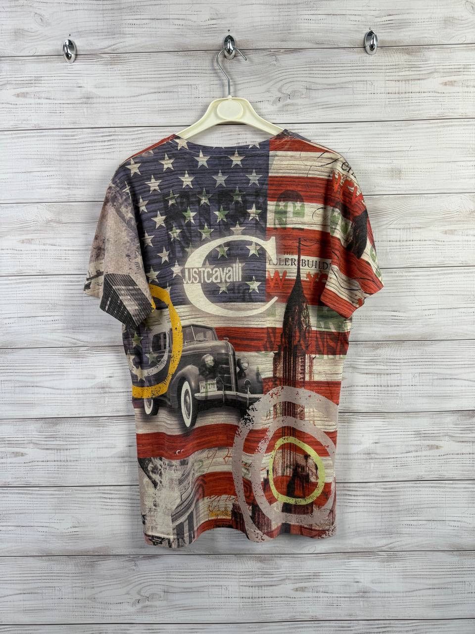 Just Cavalli Just Cavalli Vintage USA Overprint Tee Size US M / EU 48-50 / 2 - 7 Thumbnail