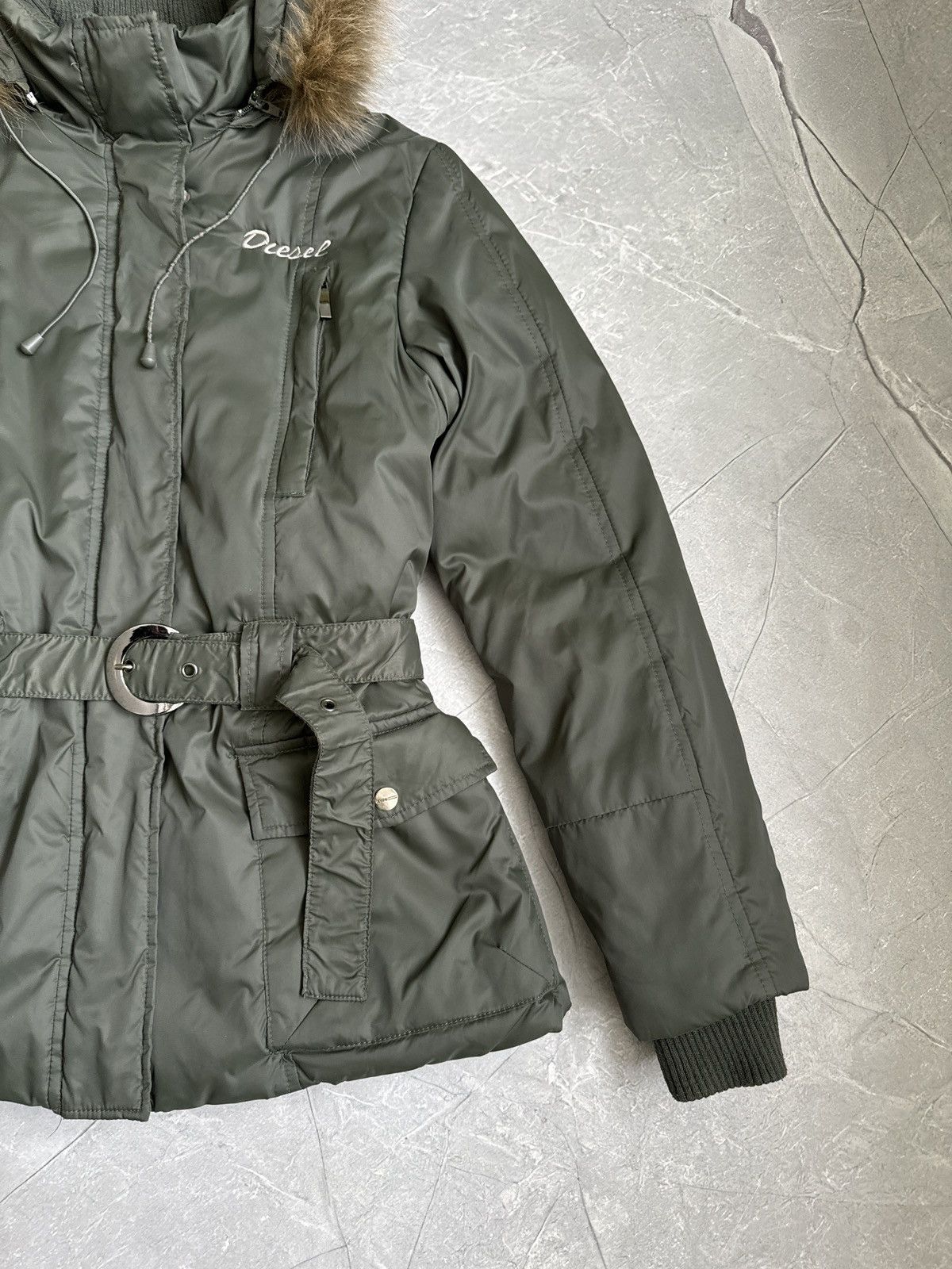 Japanese Brand Y2K Vintage Fur Hood Belted Jacket If Six Was Nine LGB Style Size M / US 6-8 / IT 42-44 - 5 Thumbnail
