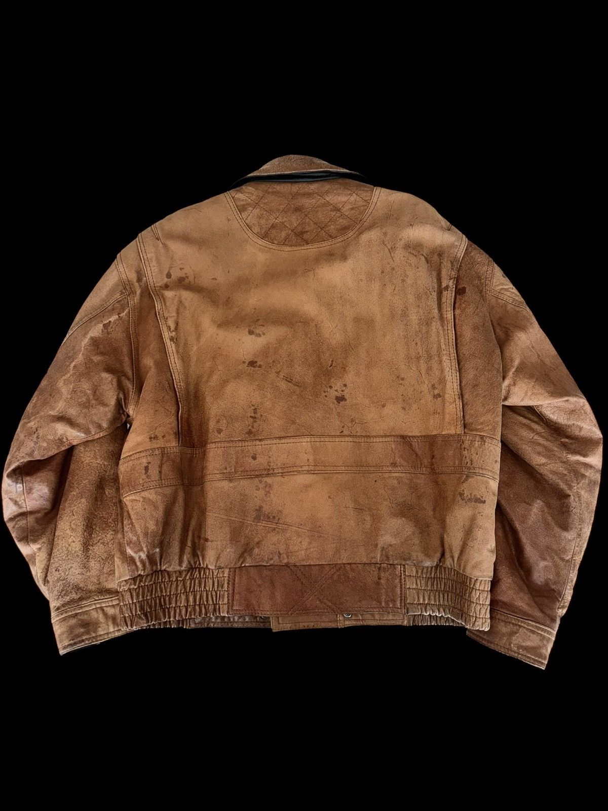 Other Vintage 80s Rene Distressed Brown Leather Biker Jacket Size US L / EU 52-54 / 3 - 2 Thumbnail
