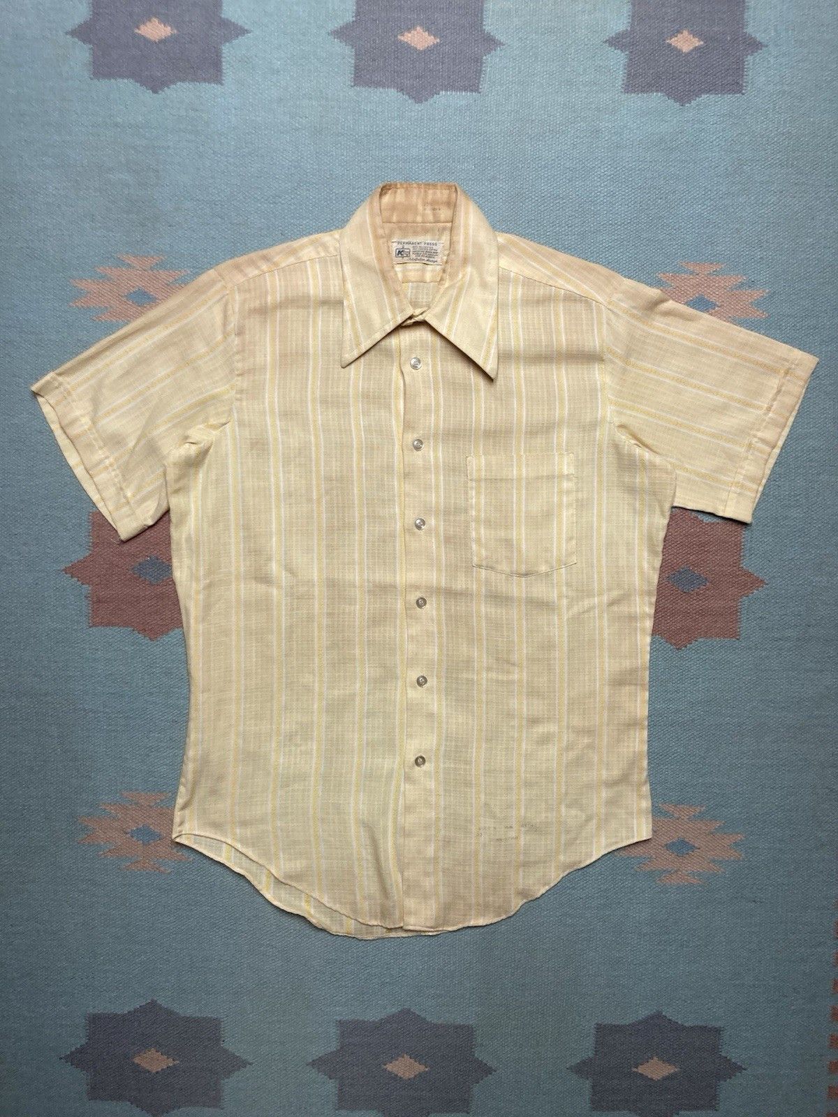 Vintage Vintage 70s button shirt Kmart striped dagger collar medium Size US M / EU 48-50 / 2 - 1 Thumbnail