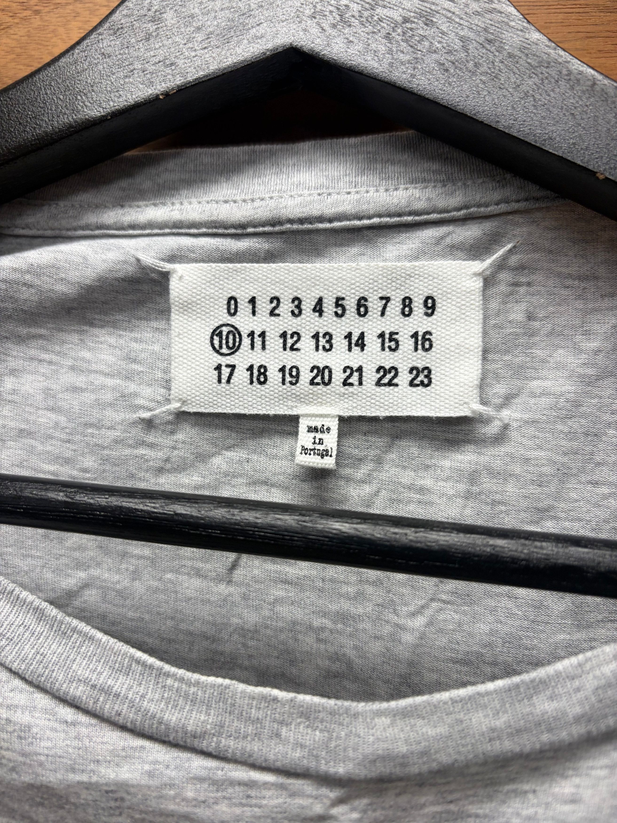 Maison Margiela 2017 Maison Margiela ‘Diamond Print’ Pocket Grey Cotton T-Shirt Size US L / EU 52-54 / 3 - 3 Thumbnail