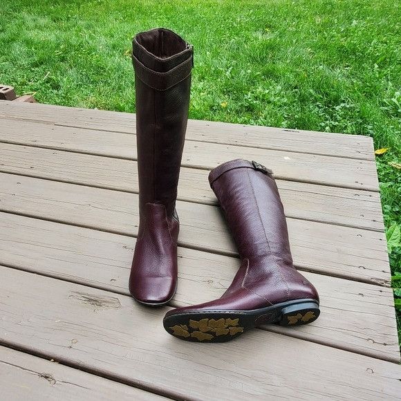 Born Born Dark Chocolate Brown Leather Boho Western Riding Boots Size US 7.5 / IT 37.5 - 1 Thumbnail