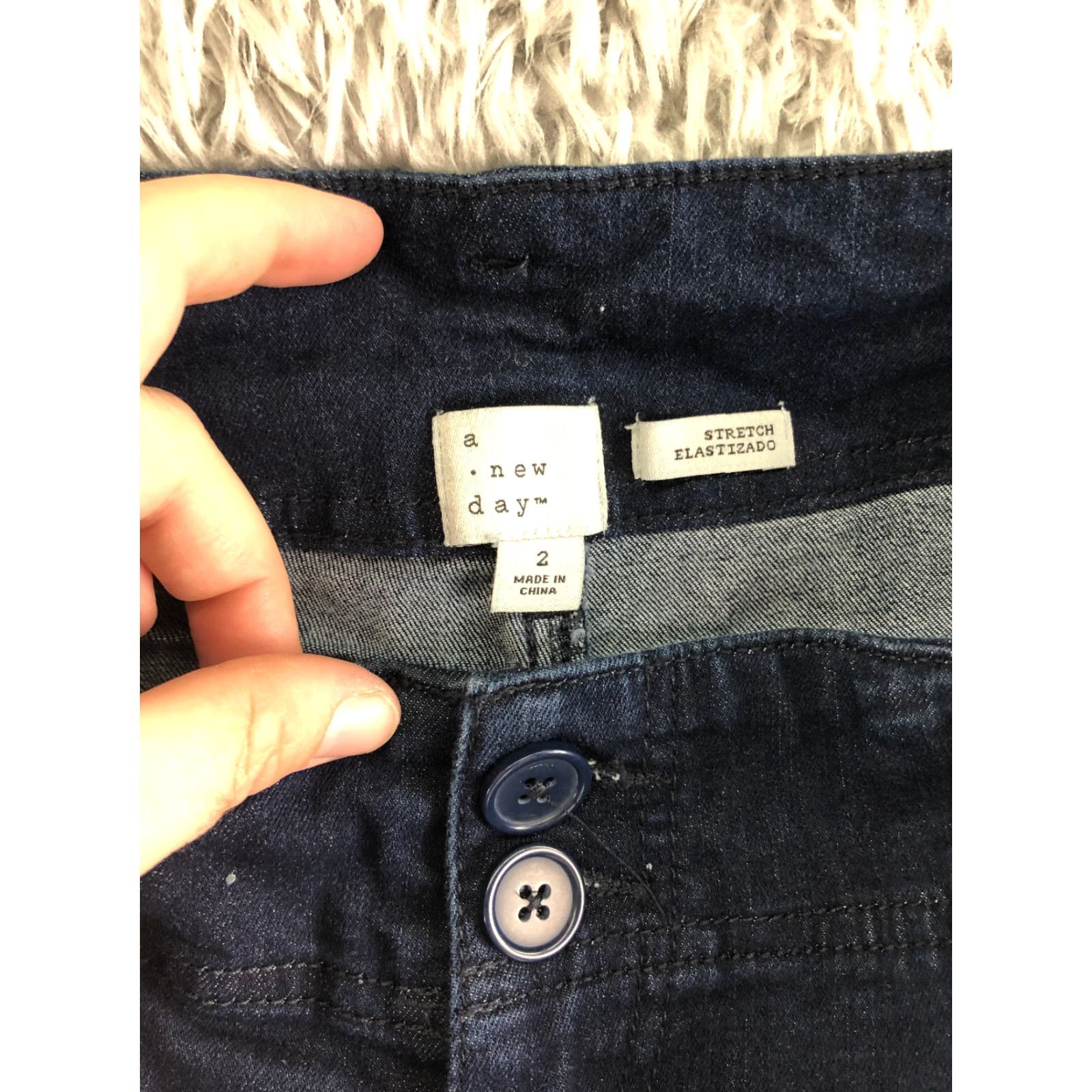 Vintage a. new day Womens Size 2 Mid Rise Wide Leg Medium Wash Blue Denim Jeans Size 26" / US 2 / IT 38 - 7 Thumbnail