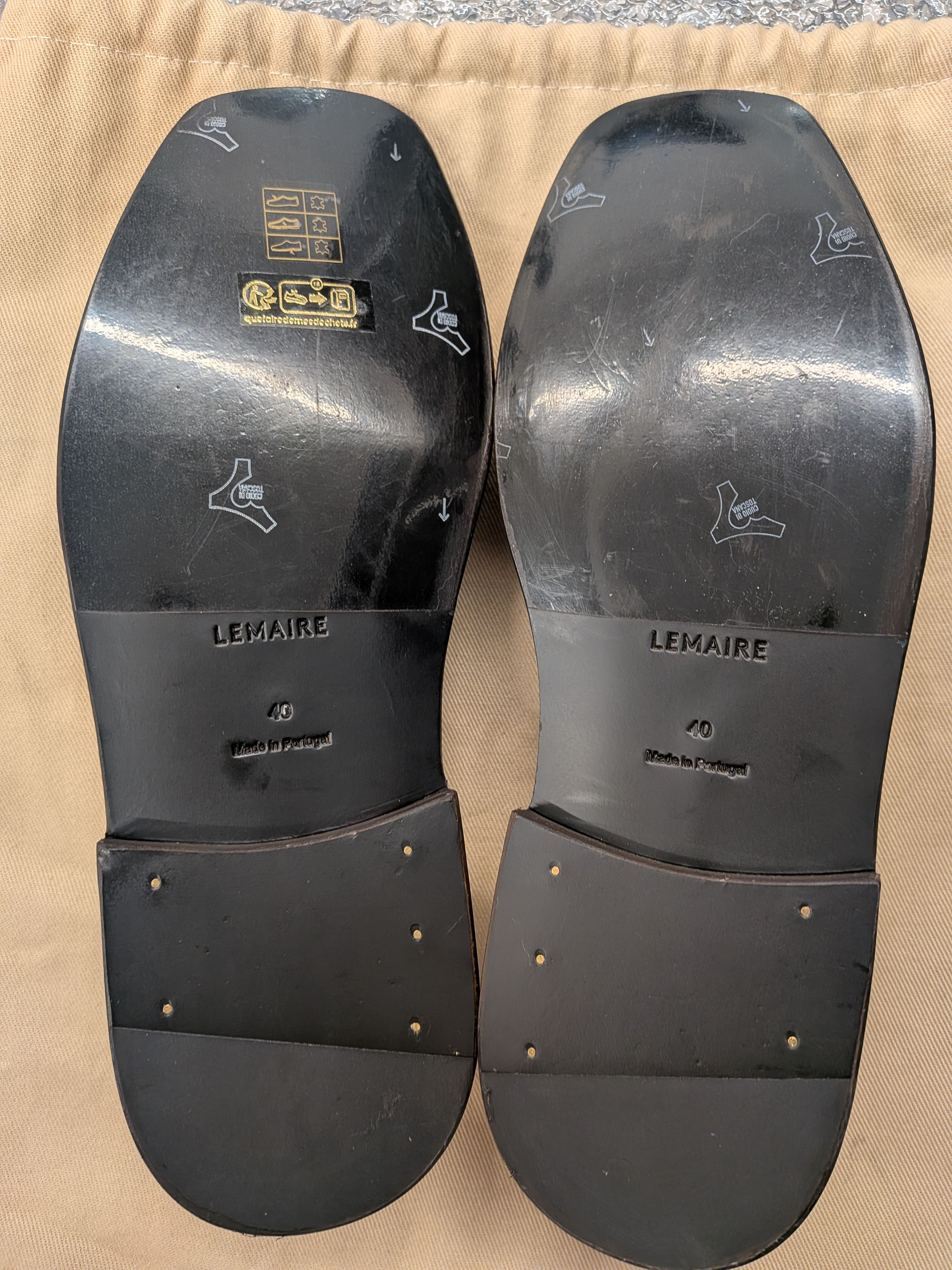 Lemaire Lemaire Flat Piped Slippers in Leather Size EU40 Size US 7 / EU 40 - 4 Thumbnail
