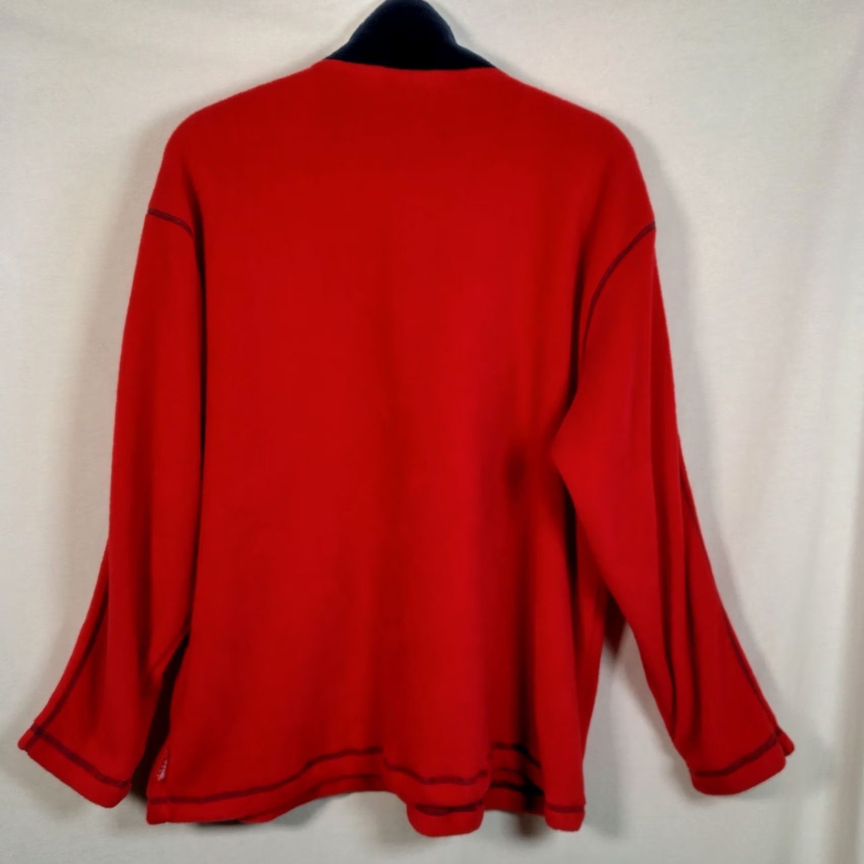 Vintage VINTAGE Coca-Cola Fleece Jacket XL Red Embroidered Stand-Up Collar Jacket Men 1990s Soda Pop Size US XL / EU 56 / 4 - 2 Thumbnail