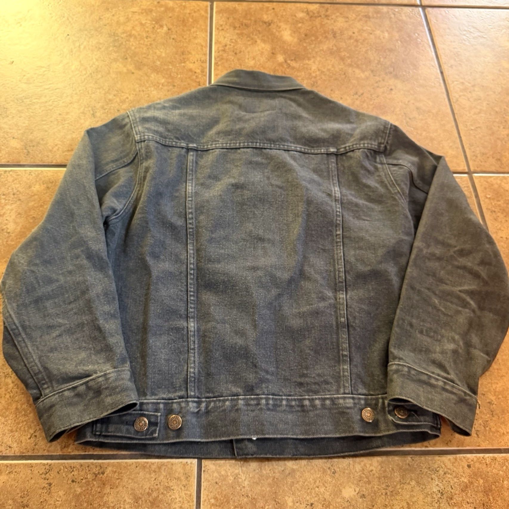 Gap VINTAGE GAP Trucker Jacket Denin Black Wash Mens Small Denim Jacket 80s Casual Workwear Jeans Shirt/Coat Mens Size US 29 - 3 Thumbnail