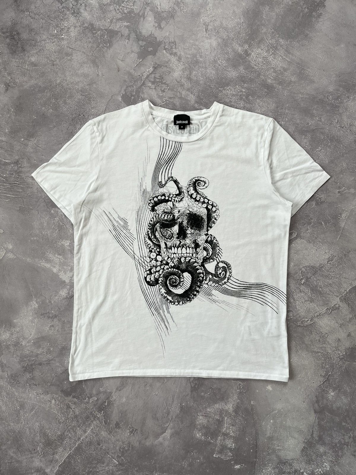 Just Cavalli RARE Just Cavalli Skull Graphic T Shirt White Size M Size US M / EU 48-50 / 2 - 1 Thumbnail
