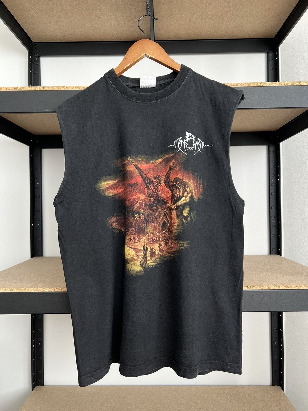 Band Tees Vintage 2005 Manegarm Vredens Tid Black Tank Top T-shirt Size US L / EU 52-54 / 3 - 1 Thumbnail