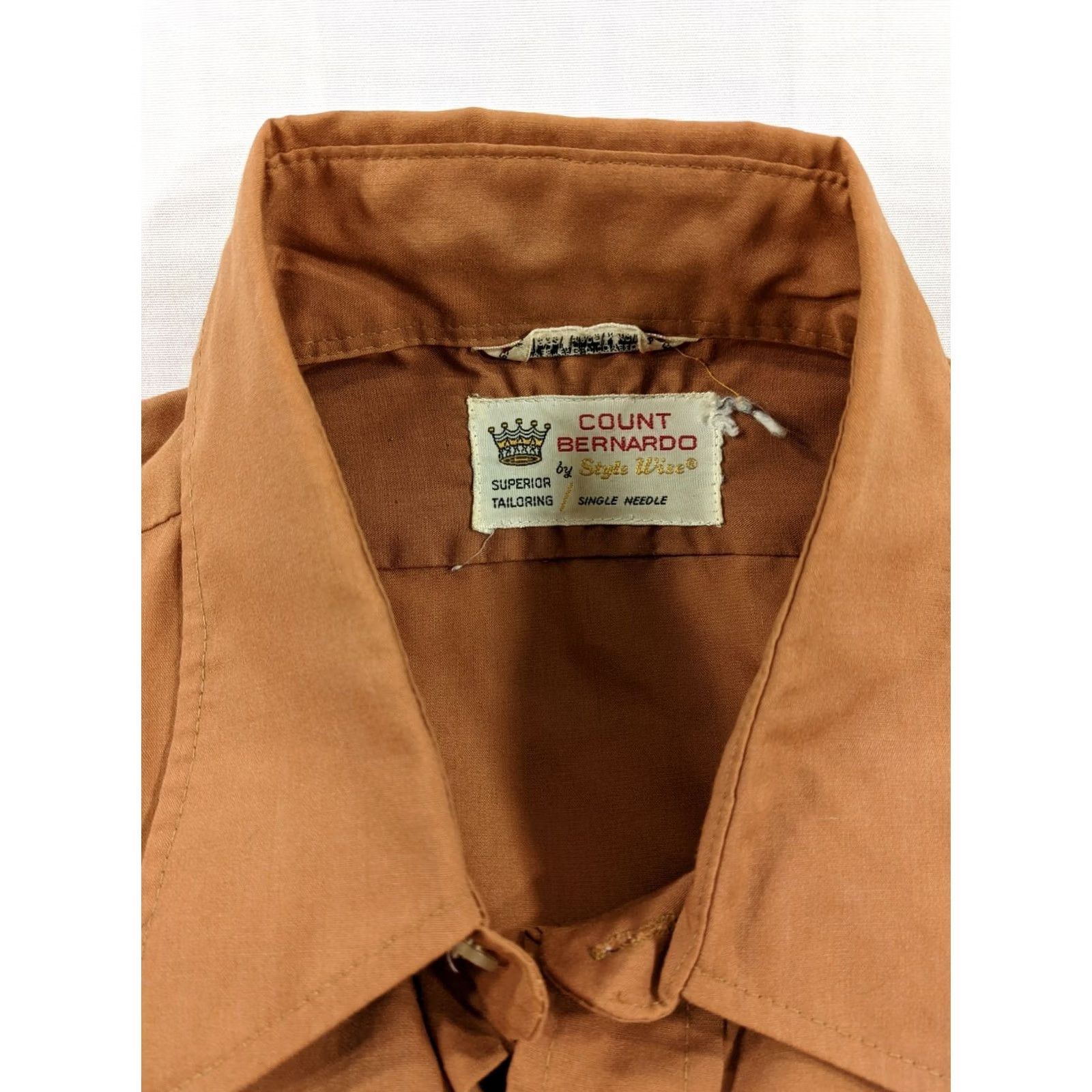 Vintage VINTAGE Style Wise Count Bernardo Western Shirt The Mustard Man Button Down M-L Shirt Mens Size US M / EU 48-50 / 2 - 3 Thumbnail