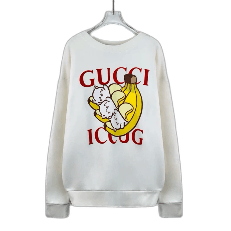 Gucci Gucci Banana Cat Long Sleeve Sweatshirt Size US S / EU 44-46 / 1 - 1 Thumbnail