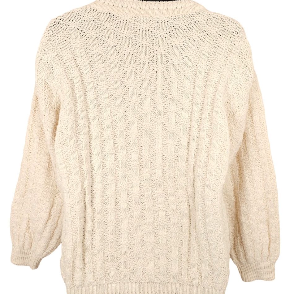 Vintage VINTAGE TLC Lambert Sweater Mens Size Medium Cream 90s Made In USA Size US M / EU 48-50 / 2 - 4 Thumbnail