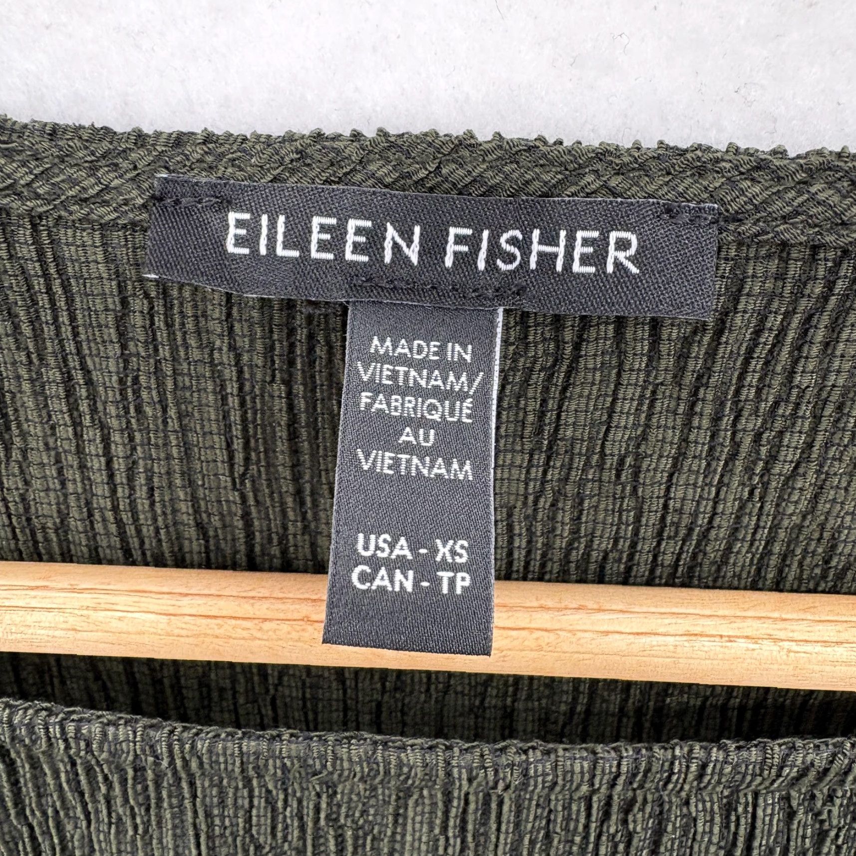 Eileen Fisher Eileen Fisher Blouse Womens XS Green Knit Boat Neck Dolman Sleeve Top Size XS / US 0-2 / IT 36-38 - 3 Thumbnail