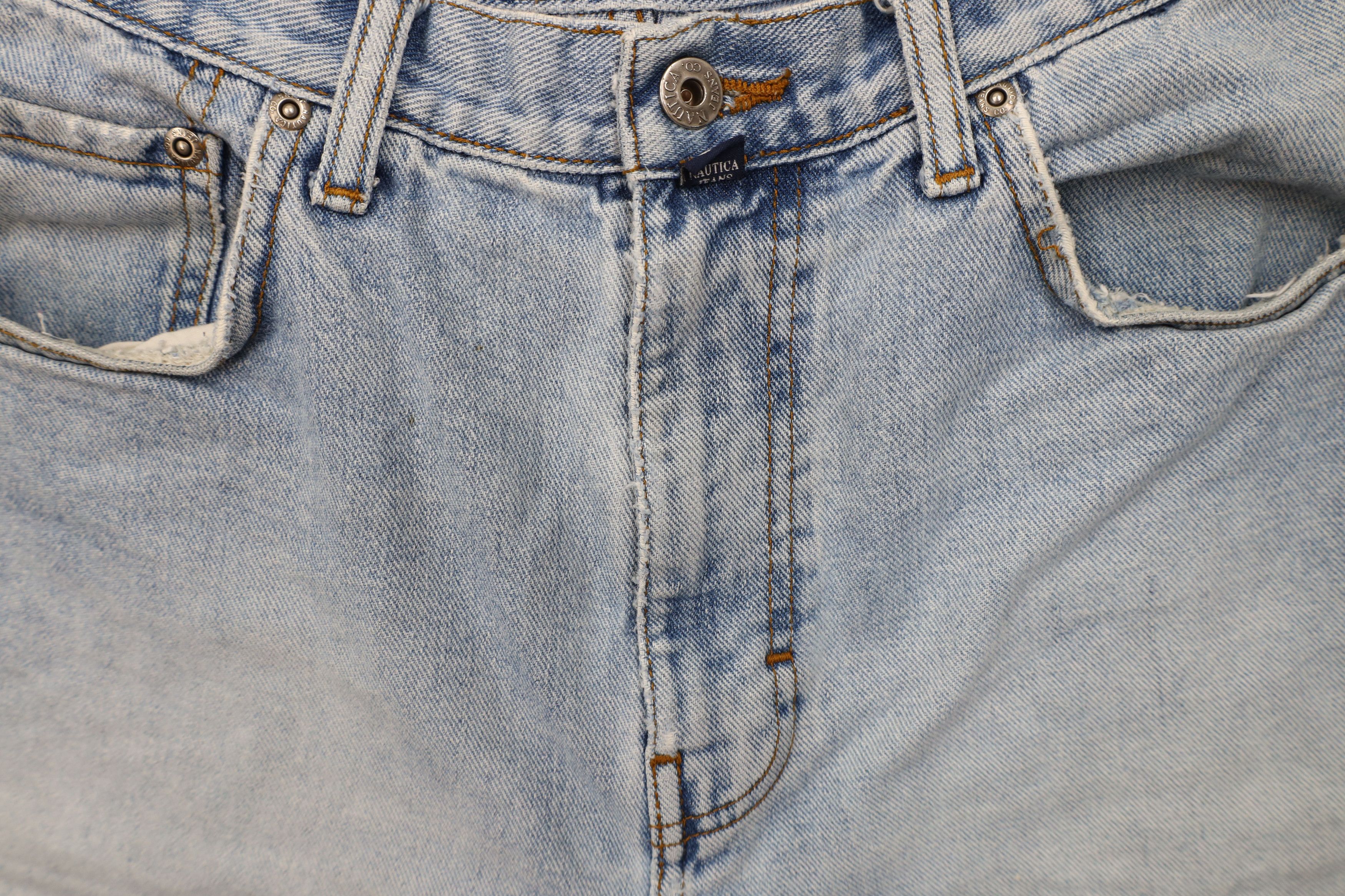 Nautica Vintage 90s Nautica Spell Out Baggy Denim Jean Shorts Jorts Size US 32 / EU 48 - 7 Thumbnail