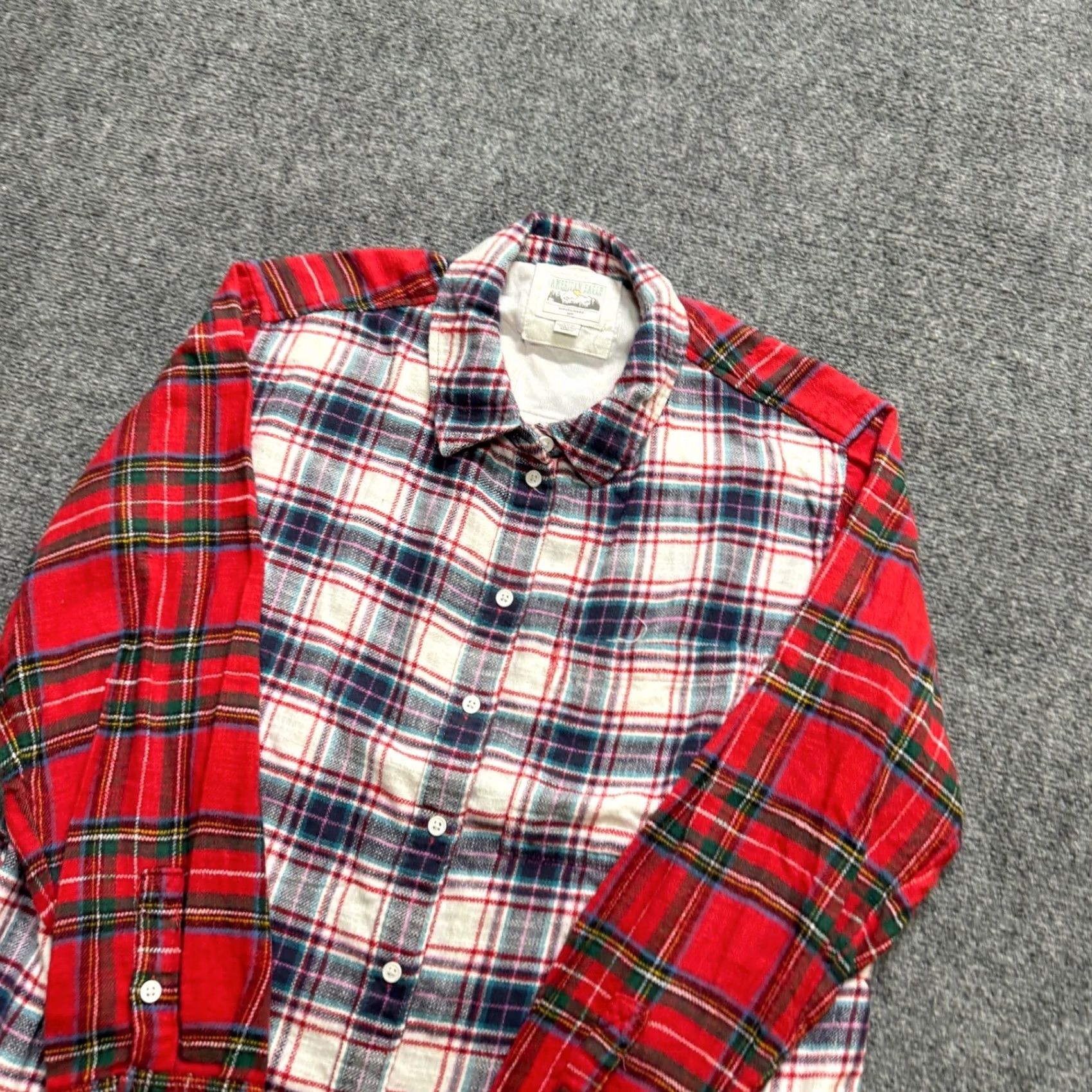 American Eagle Outfitters American Eagle Outfitters Dress Shirt Men M Button Up Plaid Cotton Multicolor Size 40R - 2 Thumbnail