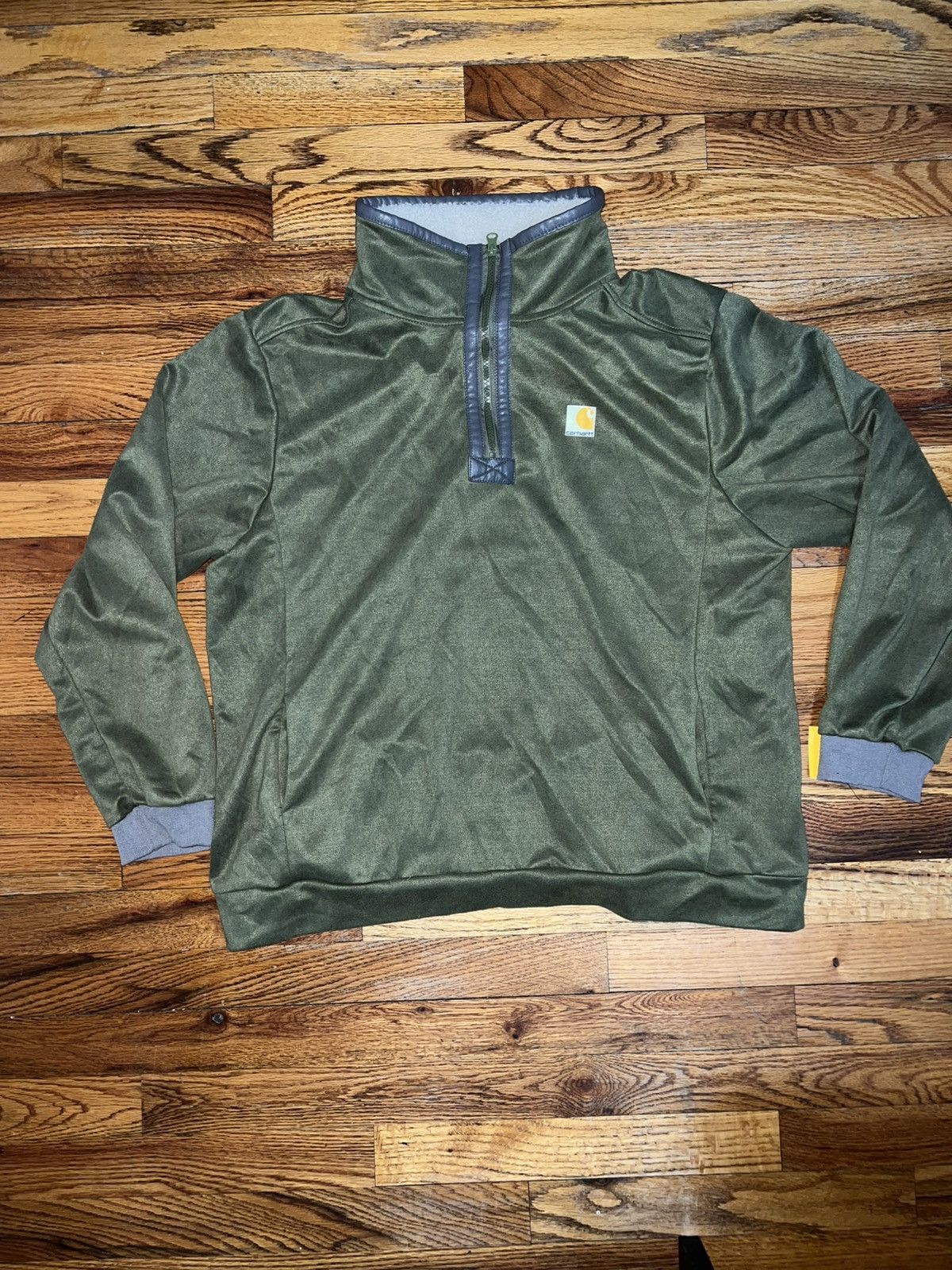 Carhartt Green carhartt lightweight jacket w leather lining on zipper Size US M / EU 48-50 / 2 - 1 Thumbnail