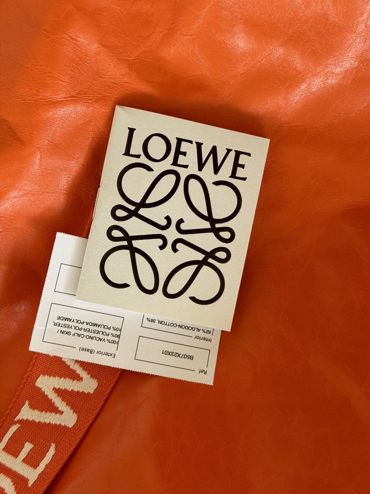 Loewe Loewe Fold Shopper Tote - Orange Leather Size ONE SIZE - 5 Thumbnail