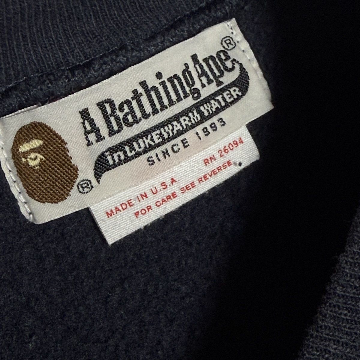 Bape × Champion M A Bathing Ape Champion reverse weave bape sweatshirt navy Size US M / EU 48-50 / 2 - 3 Thumbnail