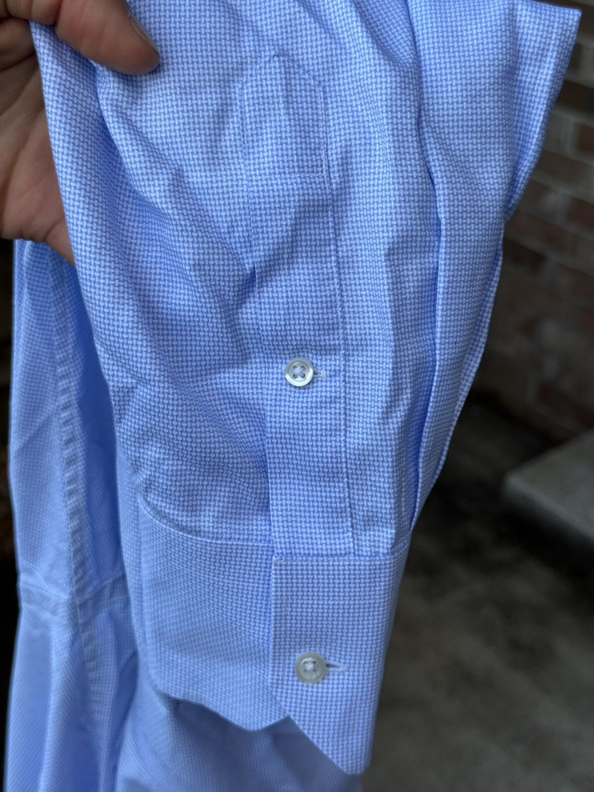 Nordstrom Fine John W. Nordstrom Blue Non-Iron 120s Formal Shirt Size US XL / EU 56 / 4 - 7 Thumbnail