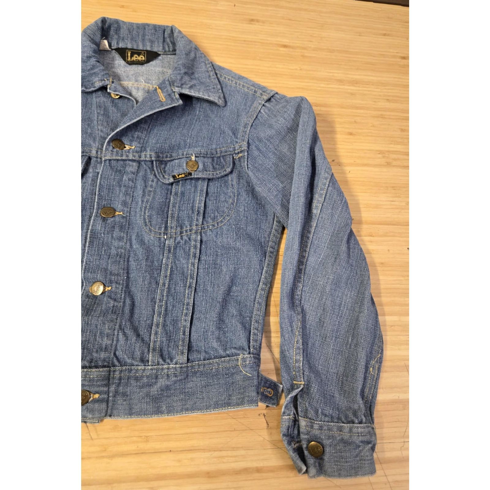 Lee VINTAGE Lee Jacket Womens Small Blue Denim Trucker Made USA Button Western 90s Size M / US 6-8 / IT 42-44 - 2 Thumbnail