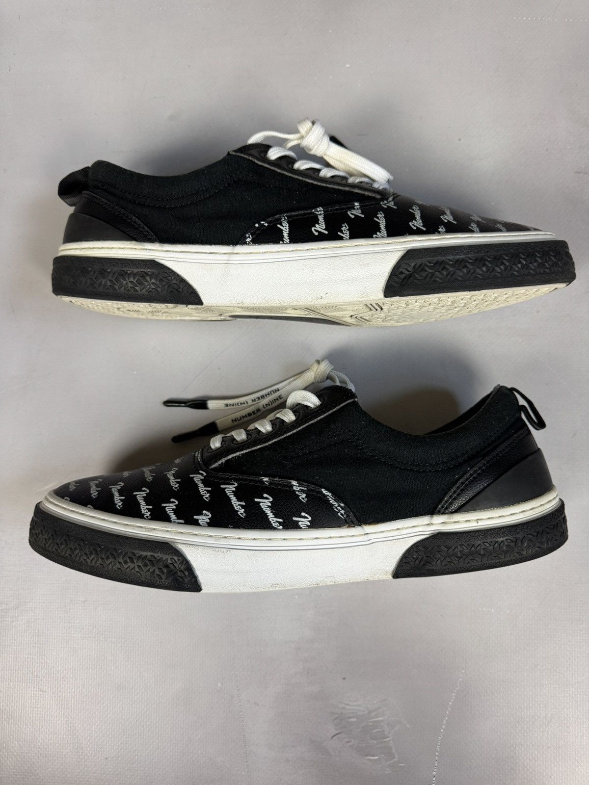 Number (N)ine Number Nine Slack Fender Logo Shoes(Black/9,5US) Size US 9.5 / EU 42-43 - 4 Thumbnail