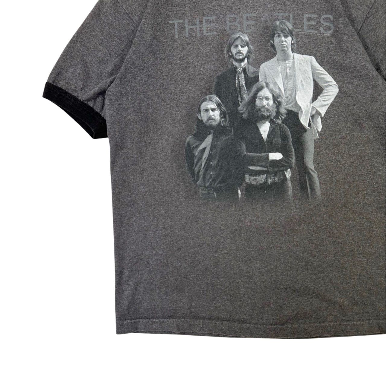 Vintage Vintage 00s The Beatles Big Print Ringer T Shirt Size US M / EU 48-50 / 2 - 3 Thumbnail