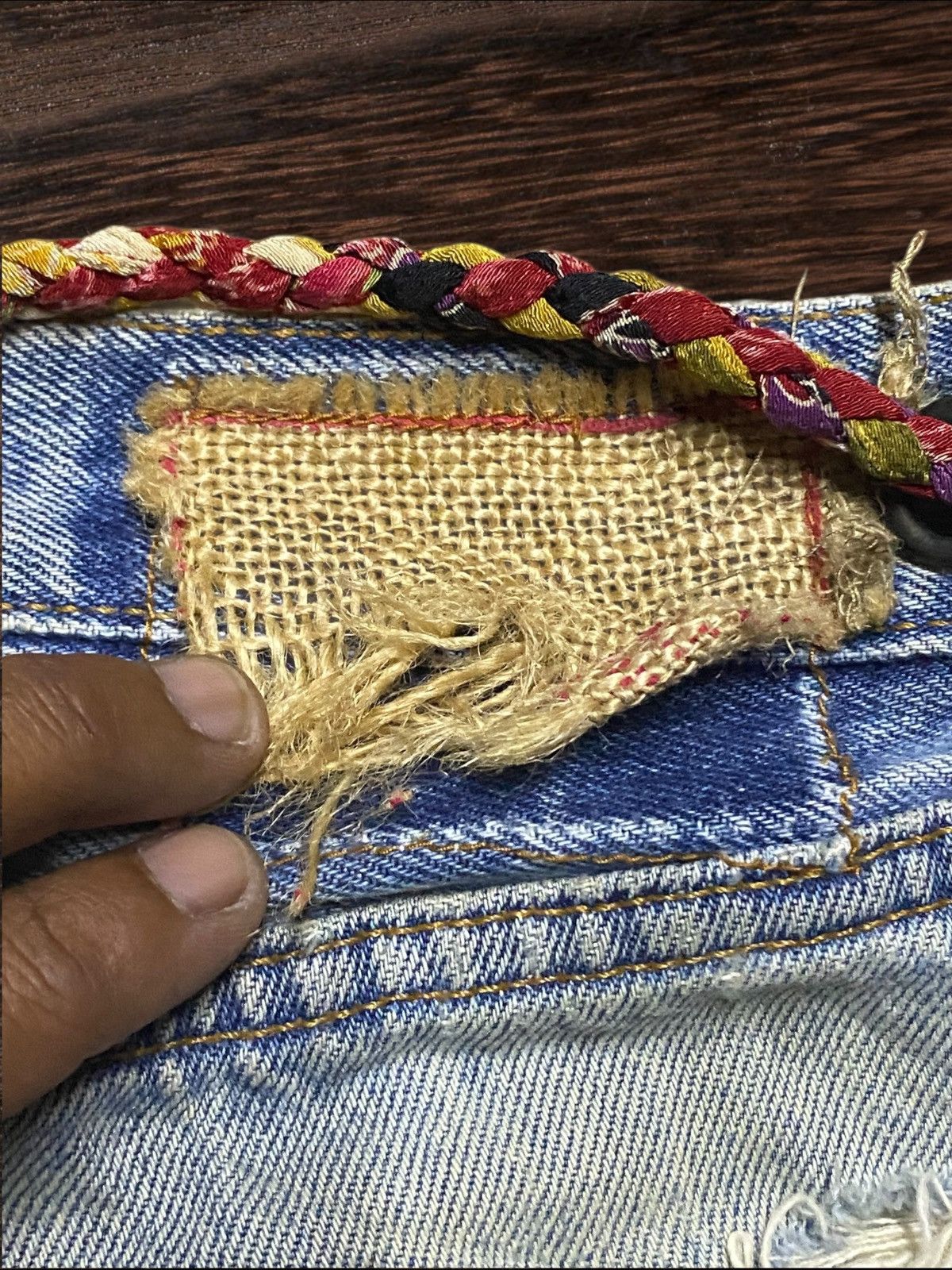 Kapital Vintage Japanese Brand Embroidery Diary Streetwear Jeans Size US 29 - 19 Thumbnail