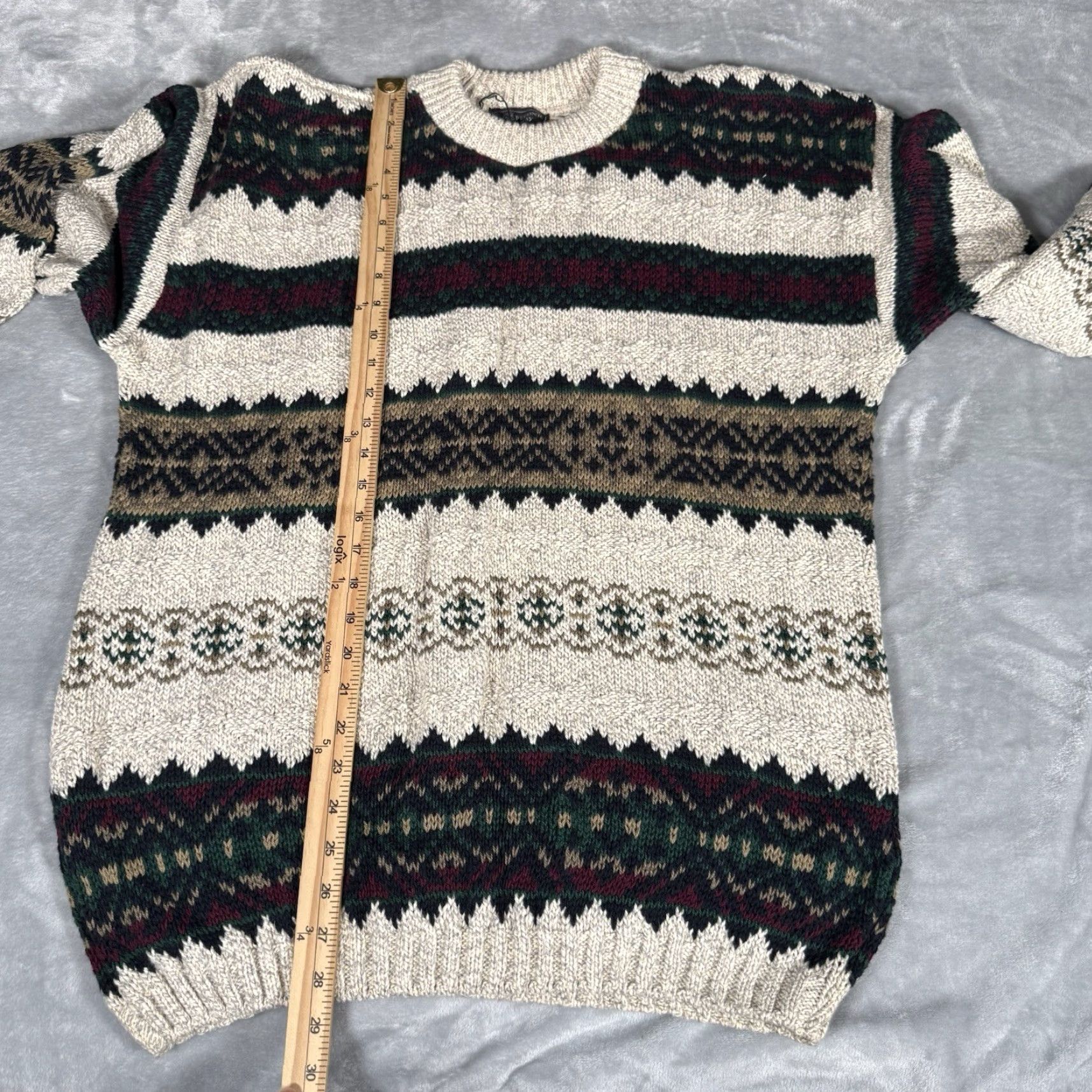 Vintage VINTAGE Peconic Bay Traders Sweater Mens LT Tall Striped Cotton Made In USA Size US L / EU 52-54 / 3 - 6 Thumbnail