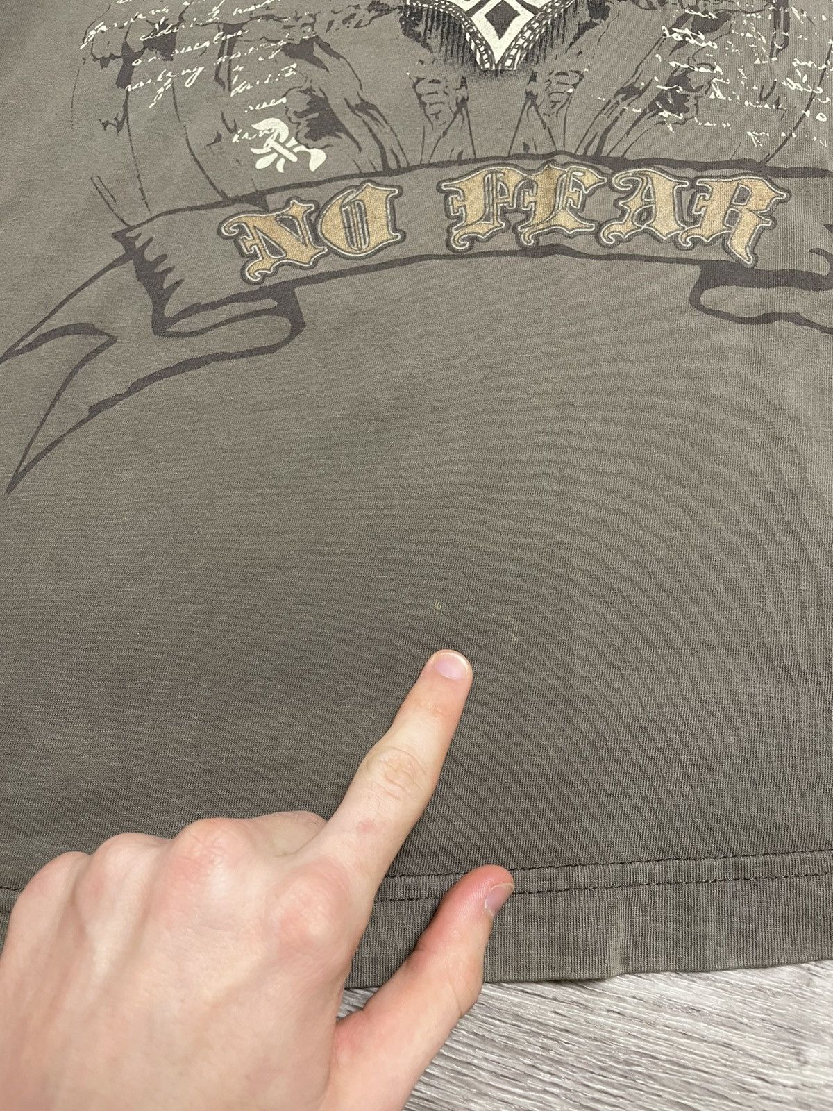 No Fear Vintage No Fear 2000s Graphic Tee Olive Green Y2K Streetwear Size US M / EU 48-50 / 2 - 19 Thumbnail