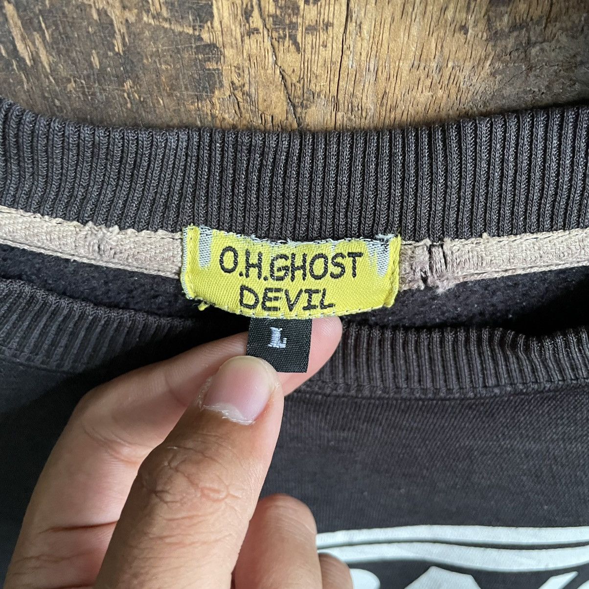 Japanese Brand O.H.Ghost Devil Fullprint Crewneck Sweatshirt Size US L / EU 52-54 / 3 - 6 Thumbnail