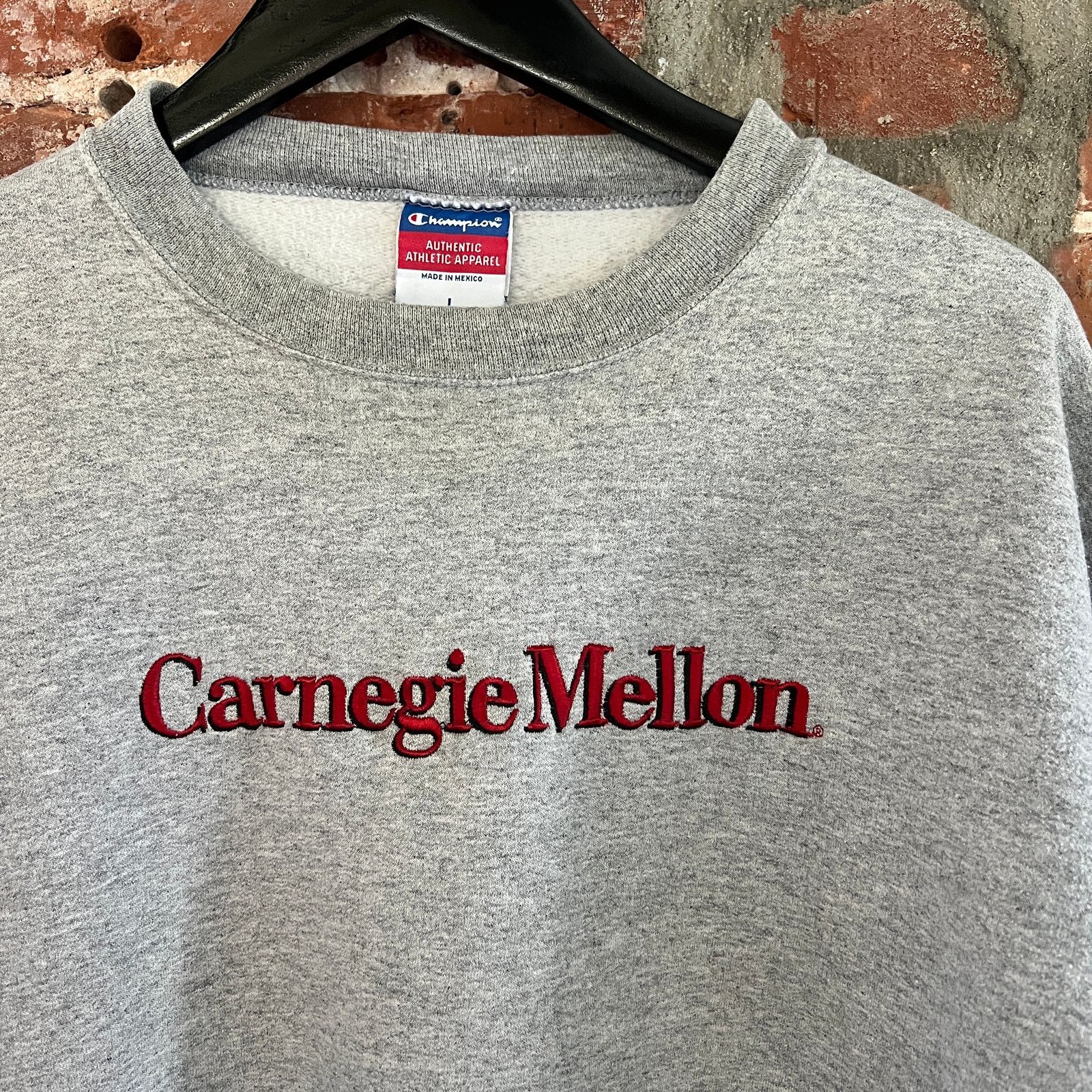 Champion Champion Carnegie Mellon Cut Sleeve Gray Sweatshirt L 24x27 Size US L / EU 52-54 / 3 - 1 Thumbnail