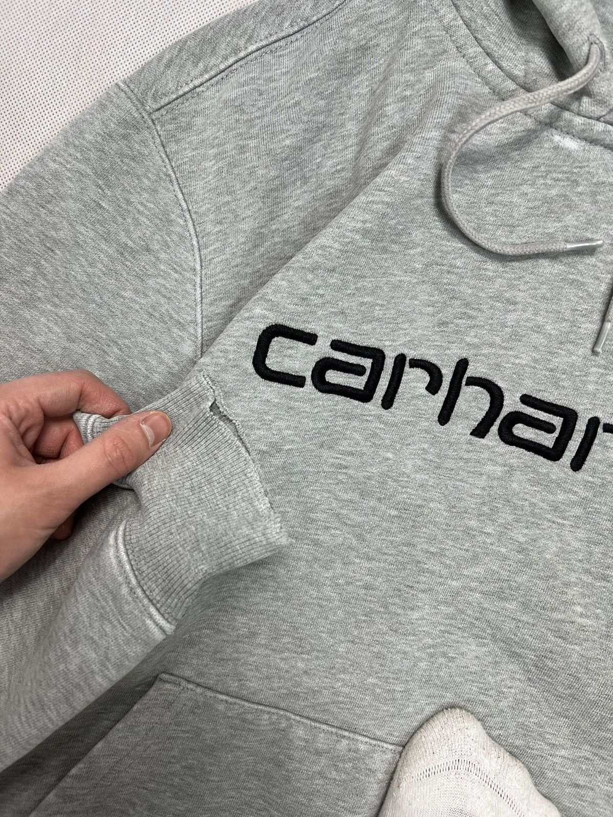 Carhartt Hoodie Carhartt spellout big logo y2k grey Size US S / EU 44-46 / 1 - 6 Thumbnail