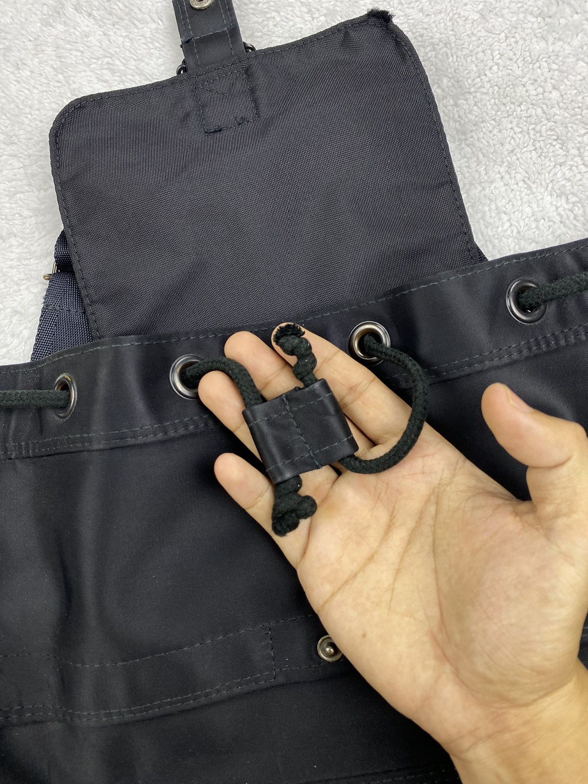 Yohji Yamamoto Y’saacs Pour Homme YOHJI YAMAMOTO Signature Nylon Backpack Size ONE SIZE - 11 Thumbnail