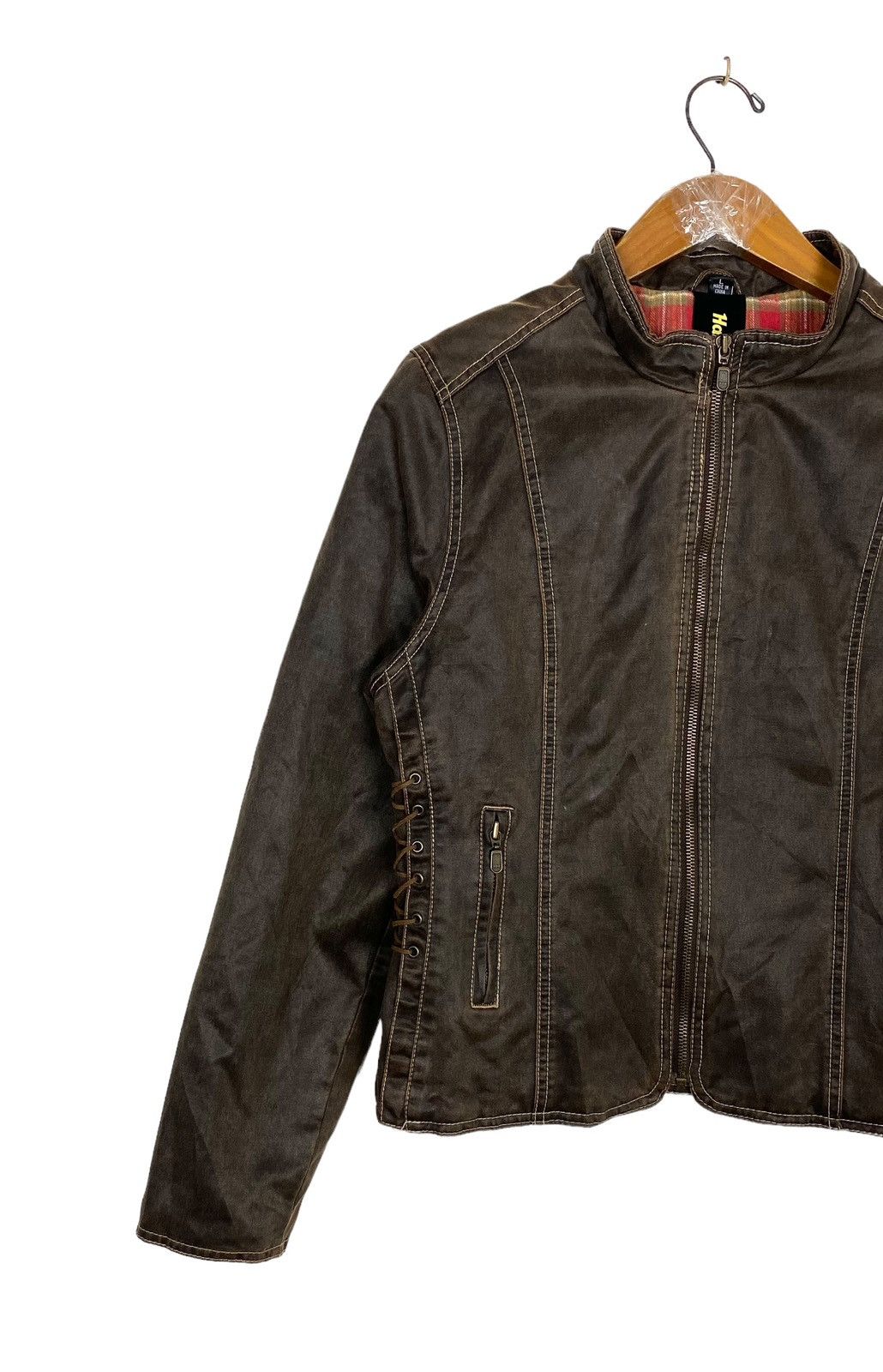 Hard Rock Cafe Hard Rock Cafe Baltimore Brown Motorcycle Tied Sides Jacket Size S / US 4 / IT 40 - 2 Thumbnail
