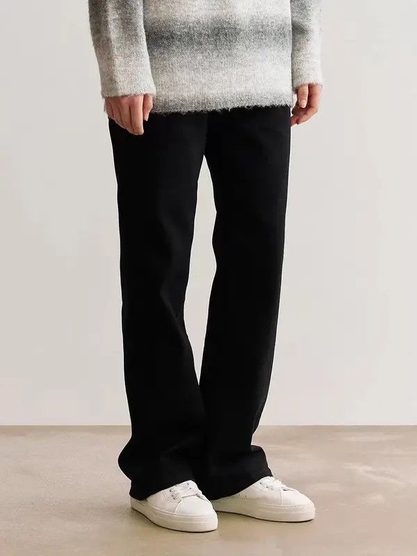 Japanese Brand VIBE Black micro-elastic simple micro-flare baggy jeans Size US 30 / EU 46 - 3 Thumbnail