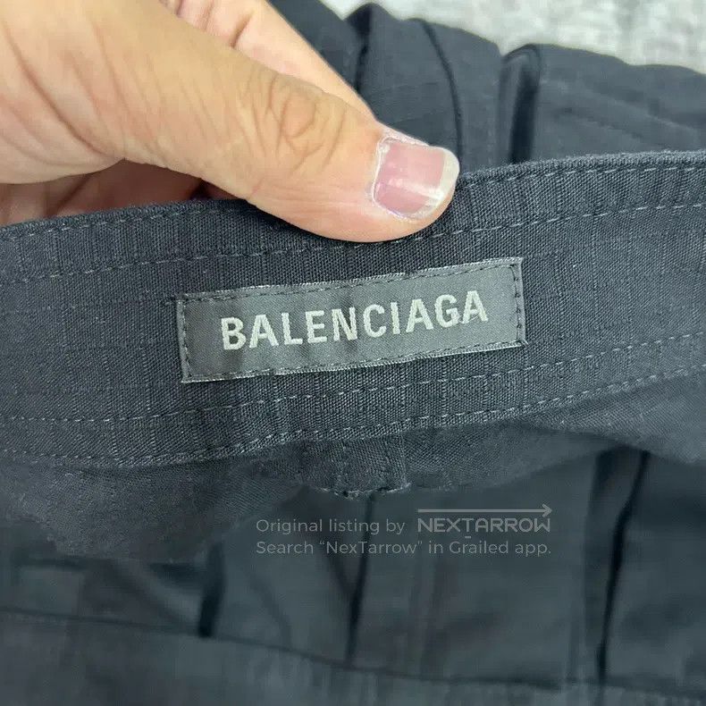 Balenciaga Balenciaga Black Cargo Multi-Pocket Work Shorts Size US 28 / EU 44 - 4 Thumbnail