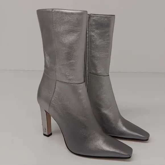 Jimmy Choo Jimmy Choo Merle 100 Metallic Leather Ankle Boots - EU36/US6 Size US 6 / IT 36 - 2 Thumbnail