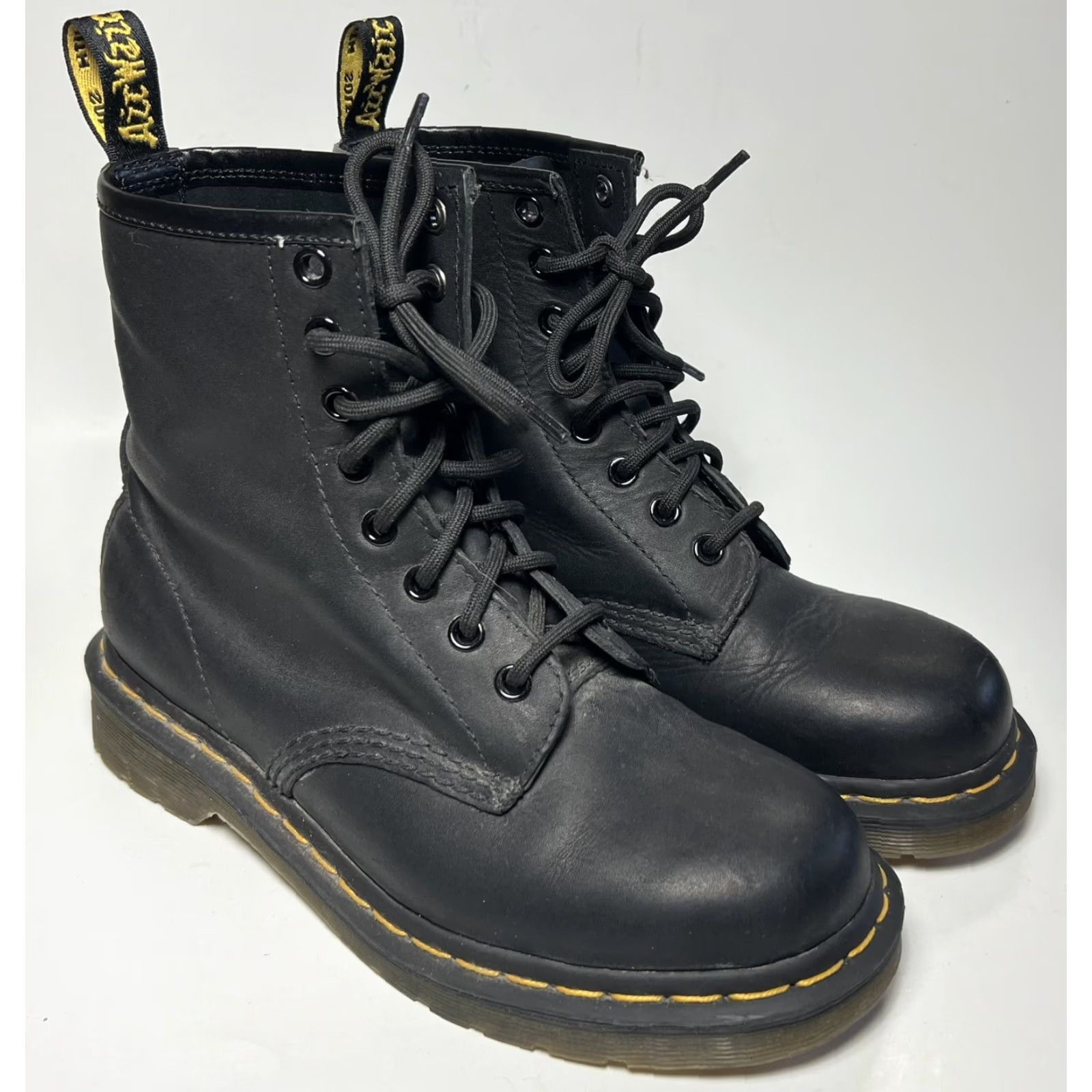 Dr. Martens Dr Martens 11822 Leather Combat Boots Black Unisex Adults Mens Womens 6 37 UK 4 US 6 EU 37 Lace Up Coffin? Size US 4 / IT 34 - 2 Thumbnail