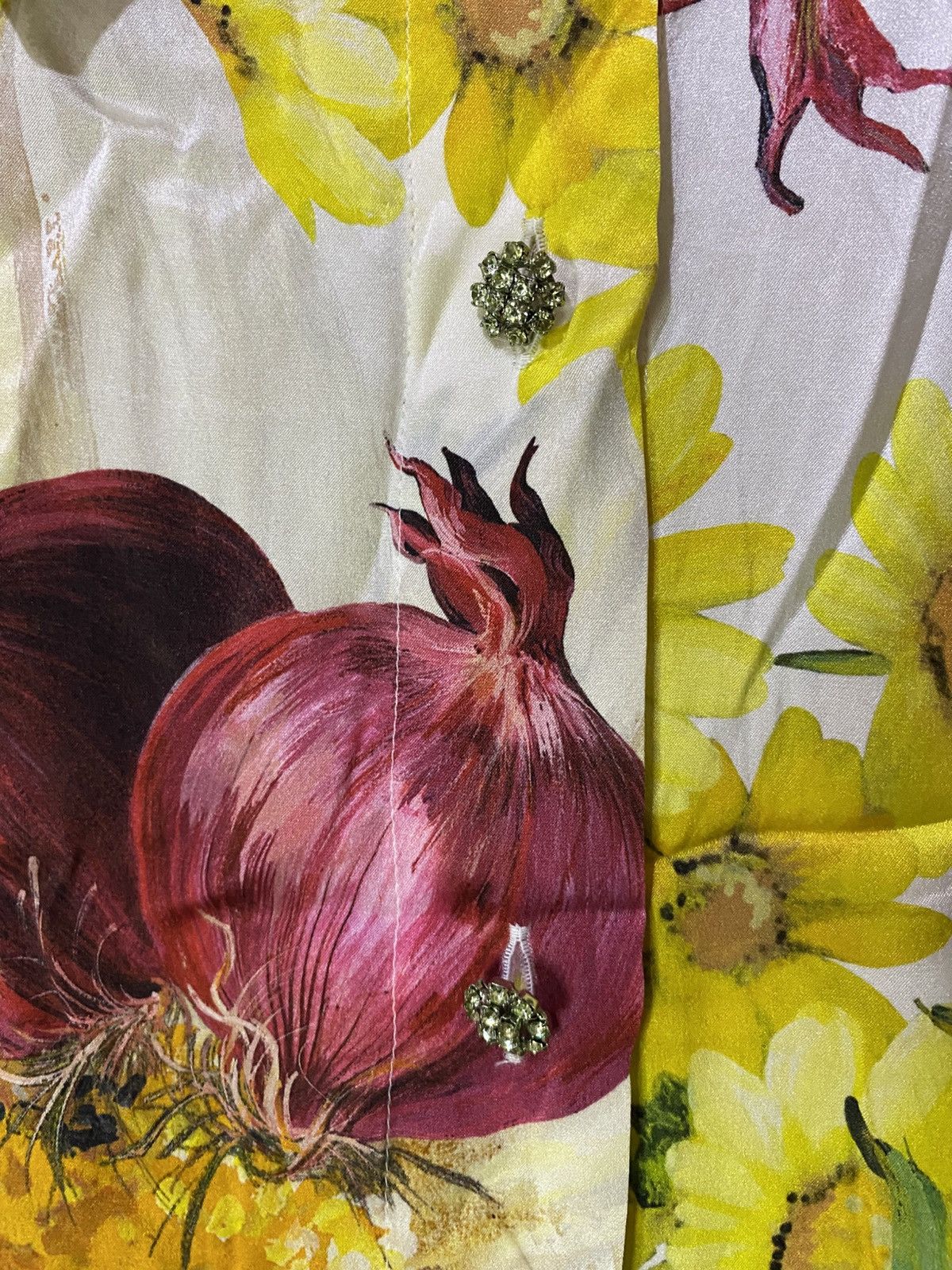 Dolce & Gabbana SS 2012 Dolce & Gabbana Onion Printed Silk Blouse Size S / US 4 / IT 40 - 5 Thumbnail