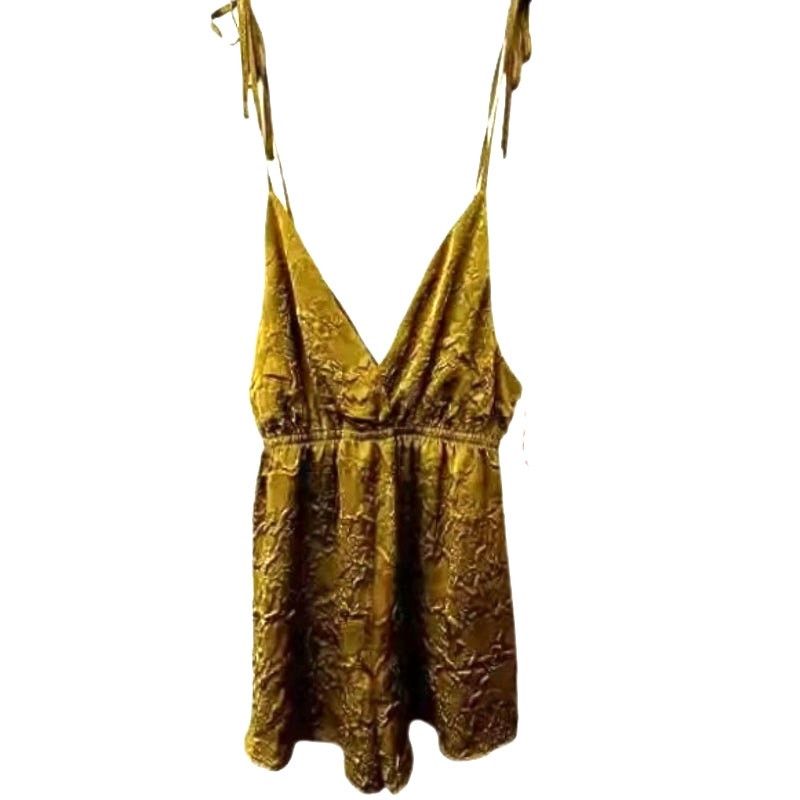 Other Open Edit Romper Surplice V-Neckline Brown Bronze XS NWT Size 32" / US 10 / IT 46 - 3 Thumbnail