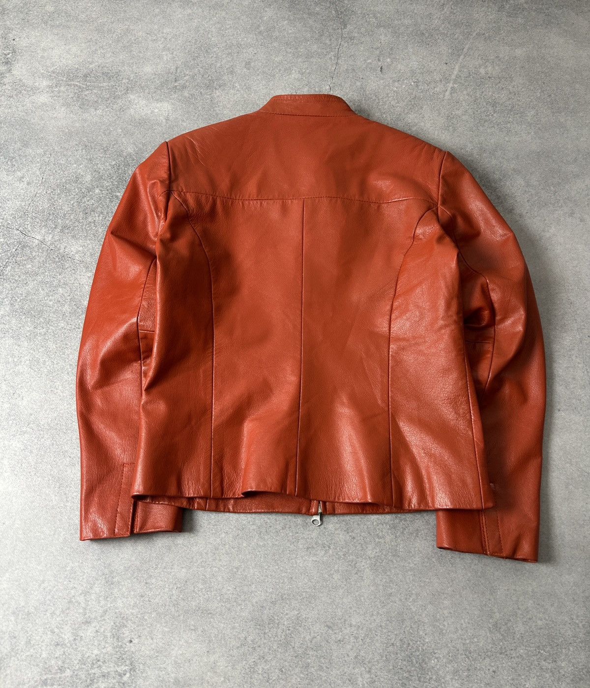 Vera Pelle Helline orange jacket women’s genuine leather Size S / US 4 / IT 40 - 2 Thumbnail