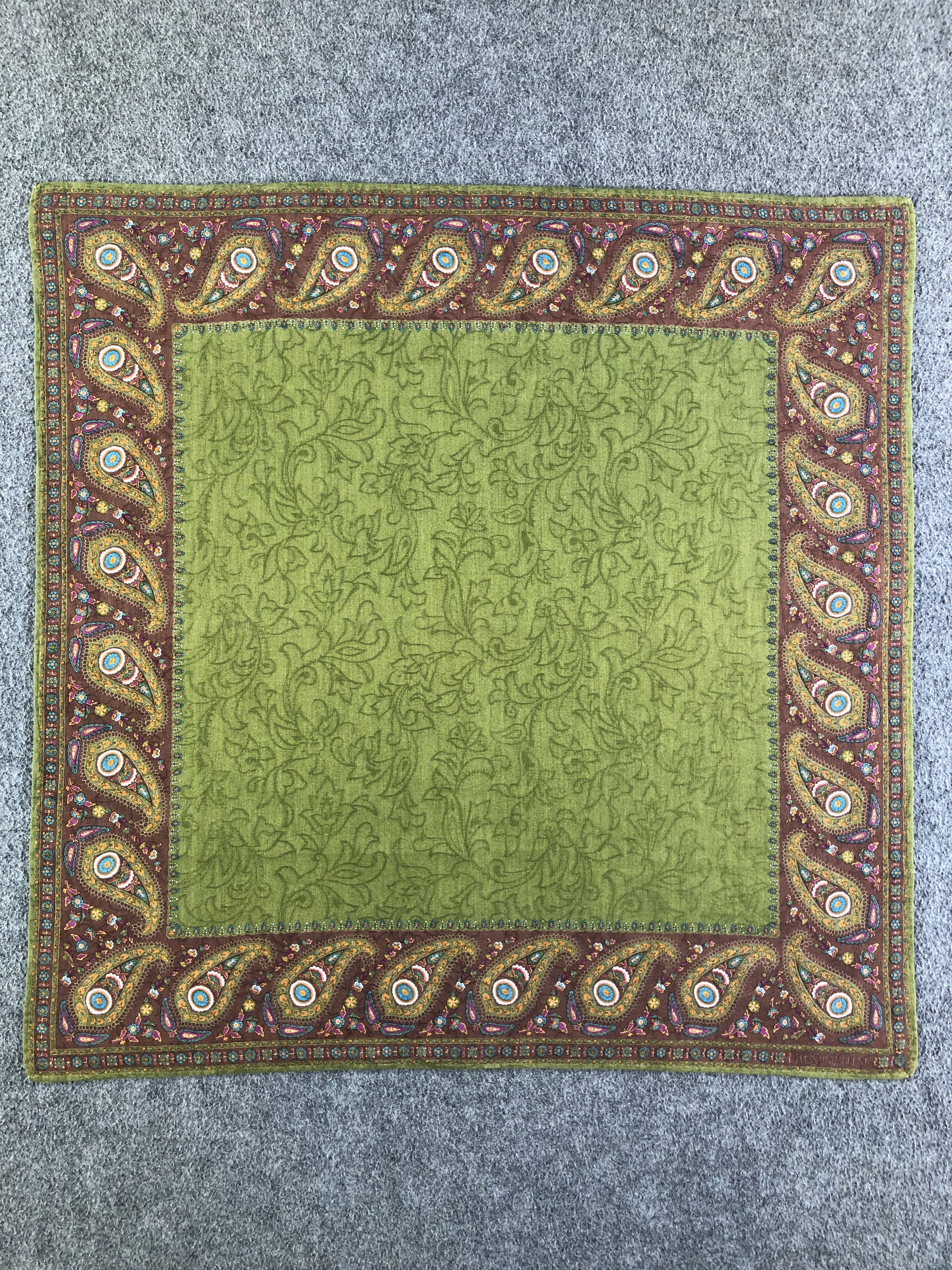 Yves Saint Laurent Yves Saint Laurent Handkerchief / Bandana / Neckerchief C394 Size ONE SIZE - 4 Thumbnail