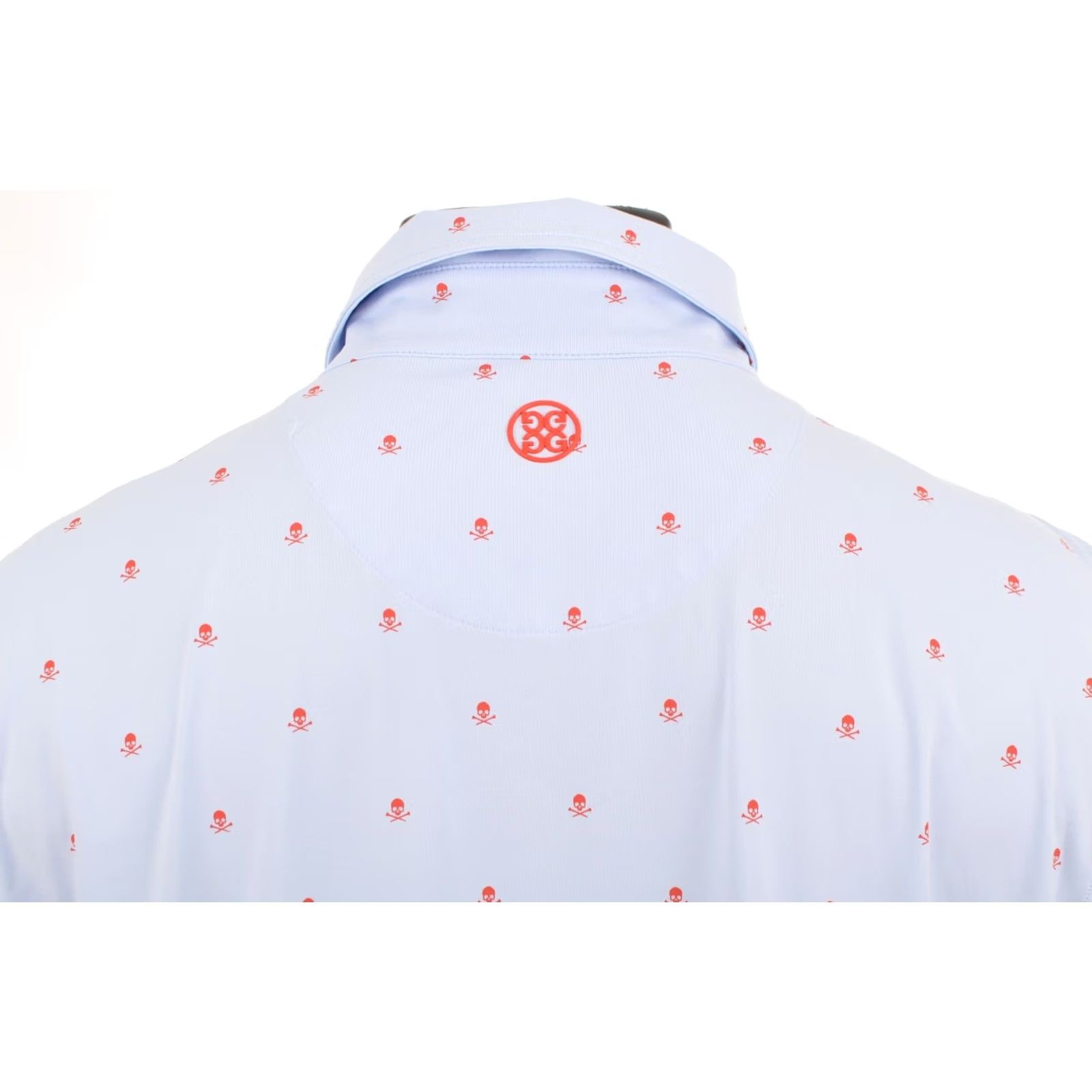Vintage G-Fore G4 Men's Skull Short Sleeve Polo Shirt SKY G4MS23K361A, Size L, Blue, Nylon Elastane, Polo, Men Size US L / EU 52-54 / 3 - 4 Thumbnail