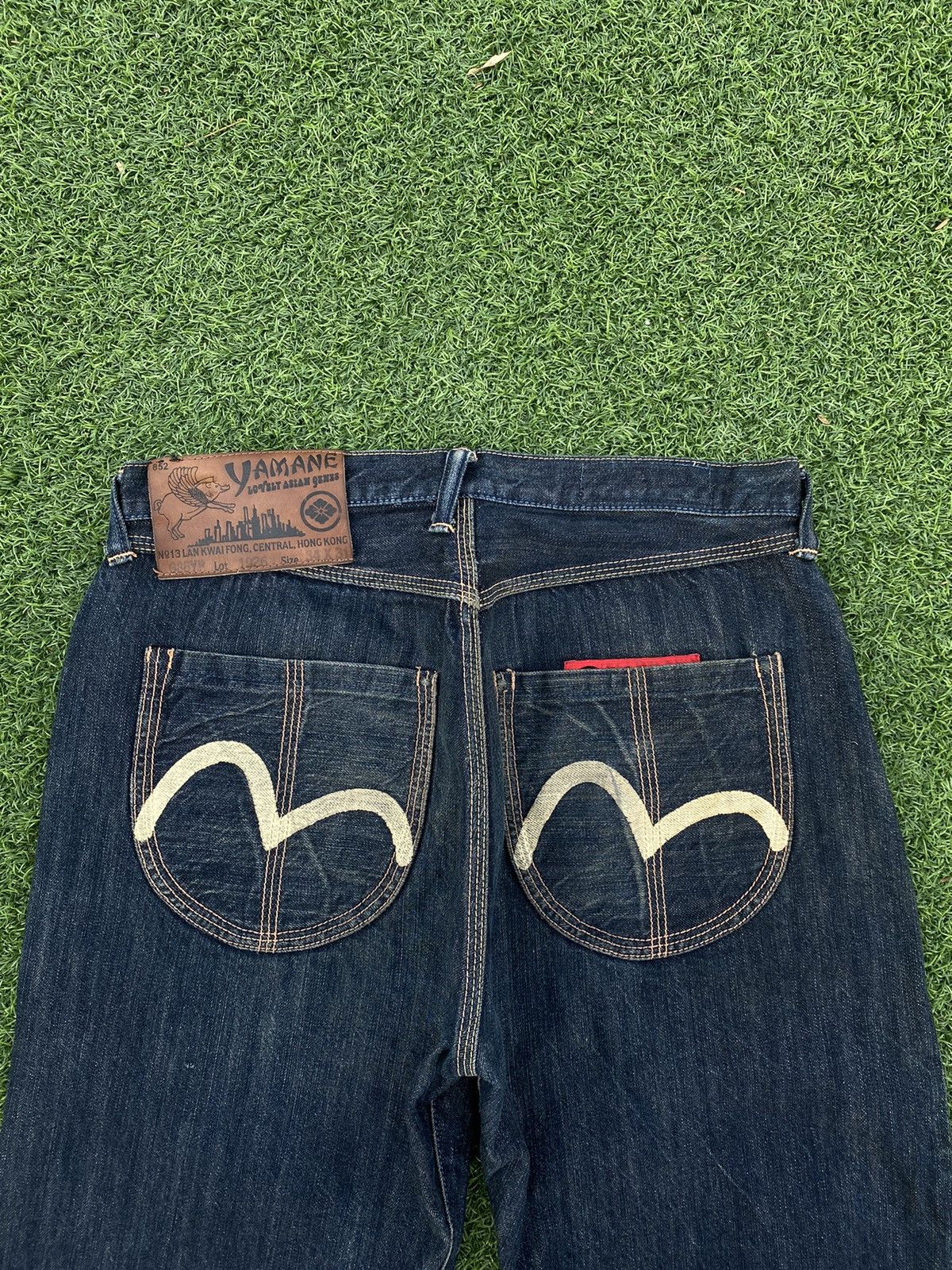 Evisu VINTAGE EVISU YAMANE WHITE SEA GULLS WITH PINK SELVEDGE Size US 32 / EU 48 - 2 Thumbnail