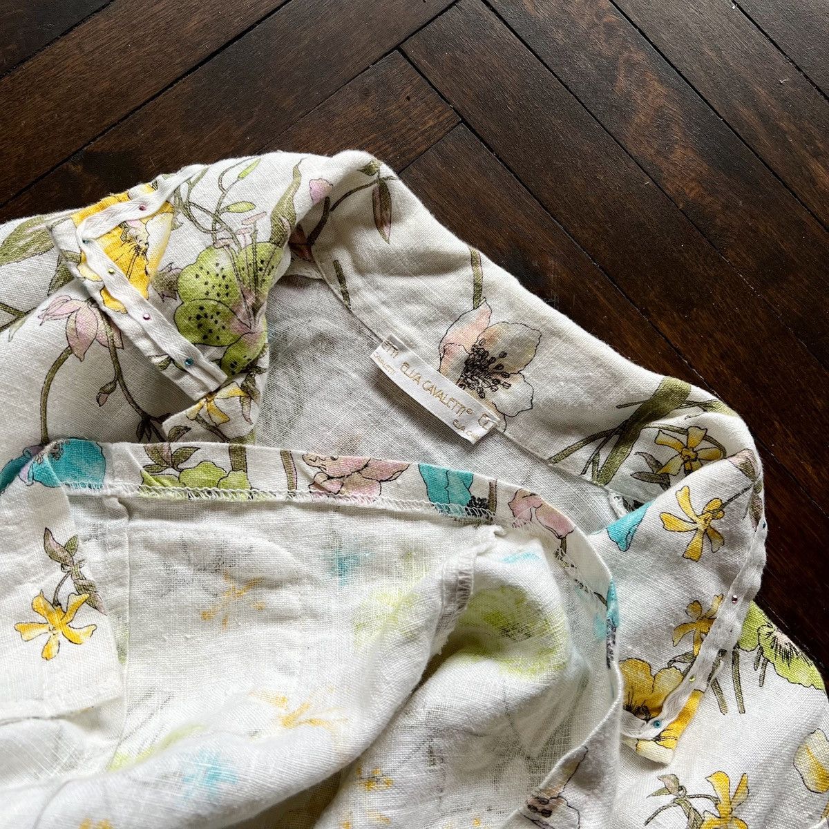 Elisa Cavaletti Elisa Cavaletti Linen Floral Lightweight Cardigan Jacket Size L / US 10 / IT 46 - 7 Thumbnail